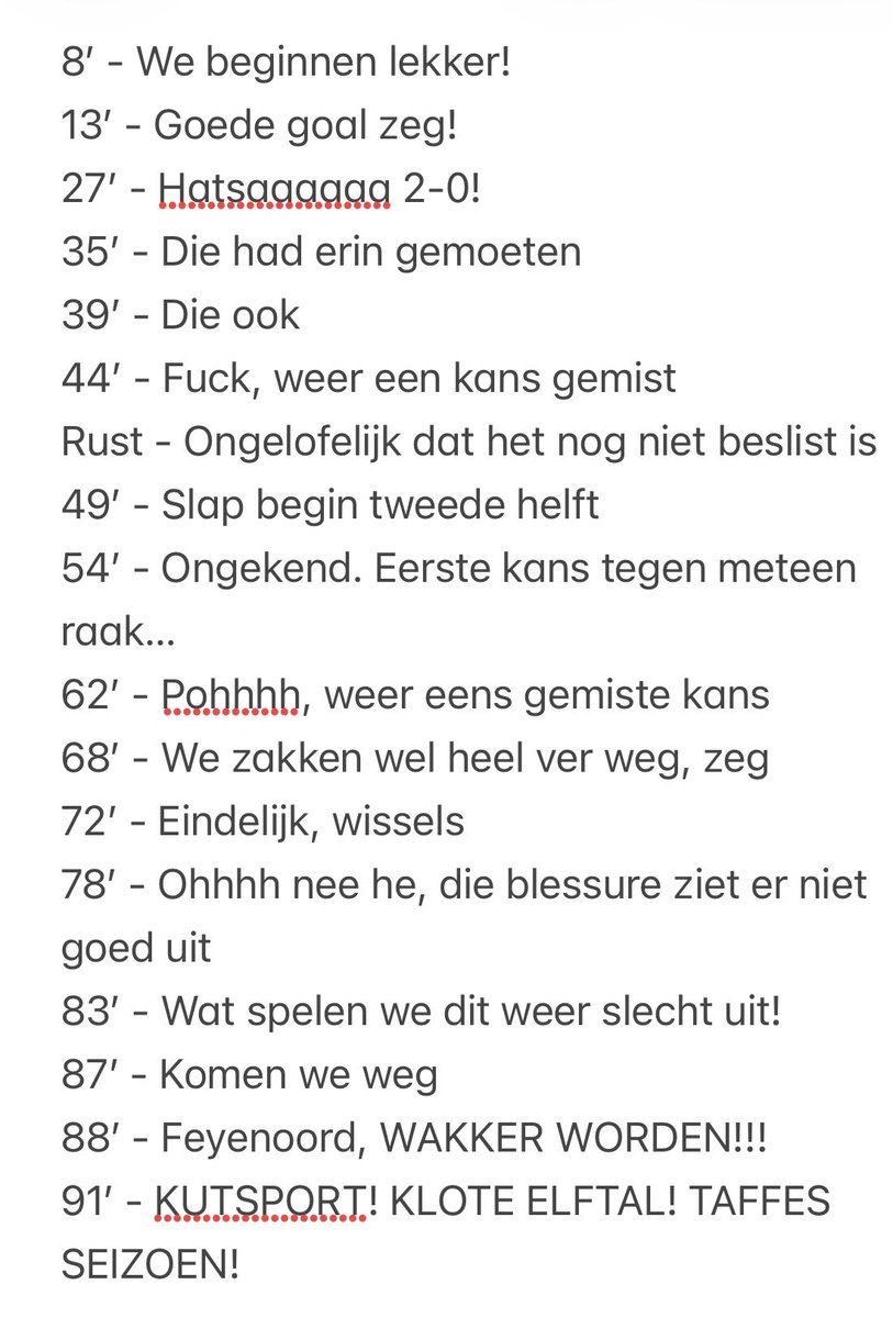#Feyenoord in een gemiddelde wedstrijd dit seizoen: