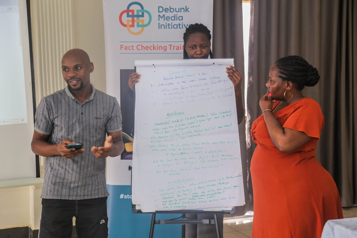 TheDebunkShow's tweet photo. Presentations of the claims identified, evidence unearthed and tools used in the group fact-checking exercise. #FactCheckSkillsUG https://t.co/2tAc1OuWBN