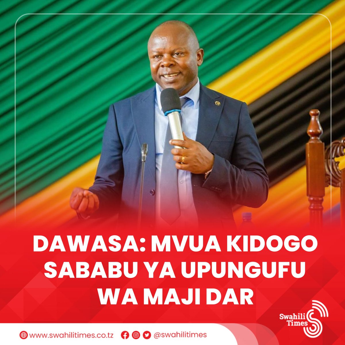 swahilitimes's tweet photo. Mamlaka ya Majisafi na Usafi wa Mazingira Dar es Salaam (DAWASA) imesema uzalishaji wa maji kwenye mtambo wa Ruvu Chini umeshuka kutoka lita milioni 270 hadi lita milioni 50 kwa siku, na kusababisha tatizo la maji mkoani humo.

Afisa Mtendaji Mkuu DAWASA, Mkama Bwire amesema sababu hizo zimetokana na mvua za masika kunyesha chini ya wastani, kuchelewa kwa mvua za vuli zilizotarajiwa kunyesha mwezi Oktoba, kuongezeka kwa joto na kuongezeka kwa shughuli za kibinadamu ndani ya Bonde la Mto Ruvu.