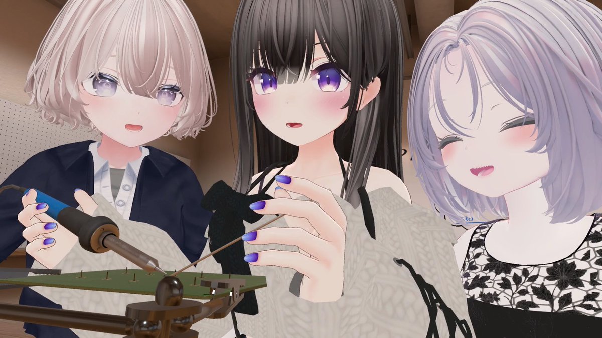 Engine_Kazumi's tweet image. 【VRではんだ付け！！！？】
はんだ付け安全教育ワールド「NiceHANDA」を公開しました！

このワールドでは、はんだ付けの上手さによって、スコアが付き、自然に遊びながらはんだ付けの練習ができます🙌

デスクトップ・スマホ版も対応しているのでぜひ遊びに来てください！
vrchat.com/home/world/wrl…