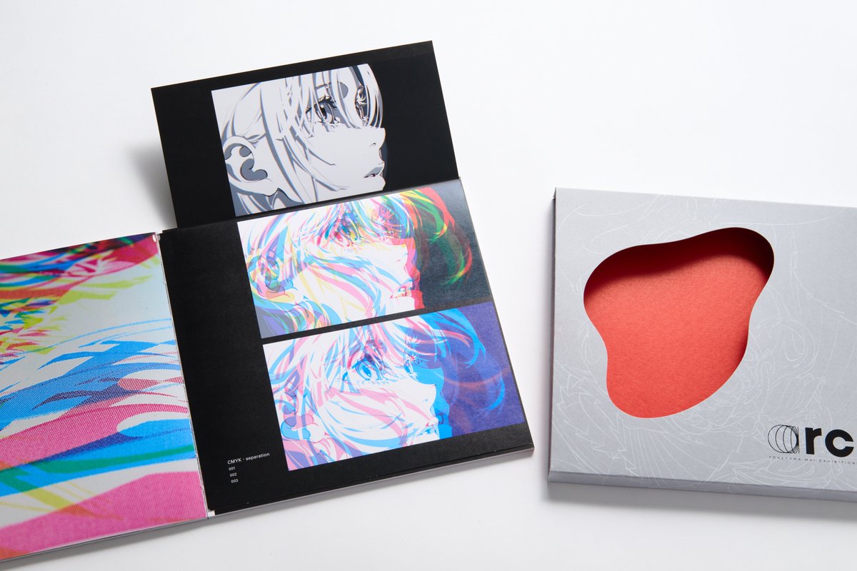 図録には、折りたたみページで作品を大きく見られる仕掛けを採用