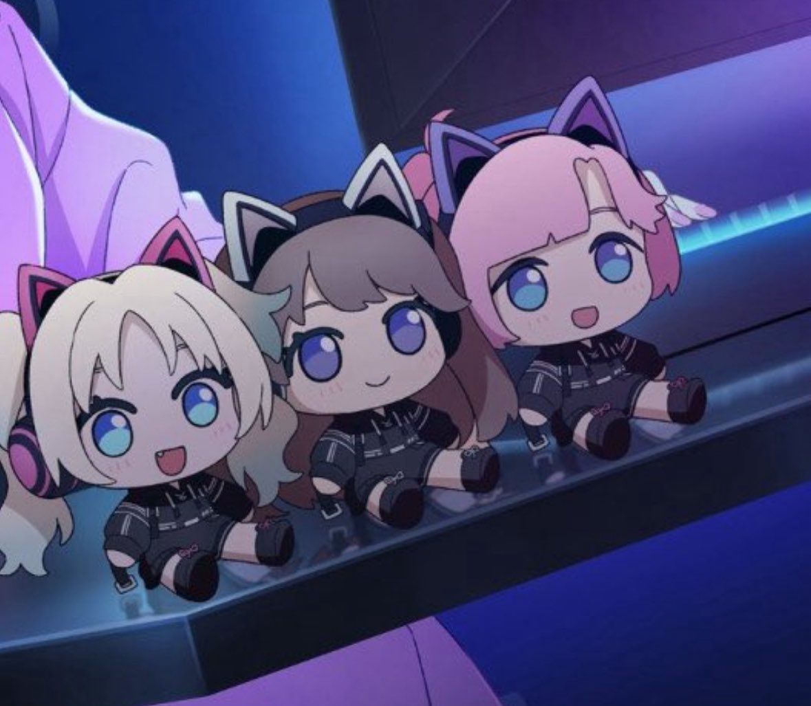 みらくりの並び(私は右！アタシは左！私は真っ直ぐかなー♡)だ