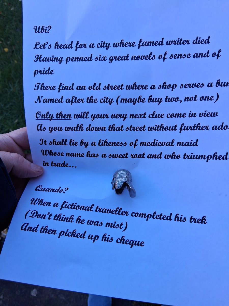 Just a reminder of the clue retrieved yesterday, for those of you who might have missed it.