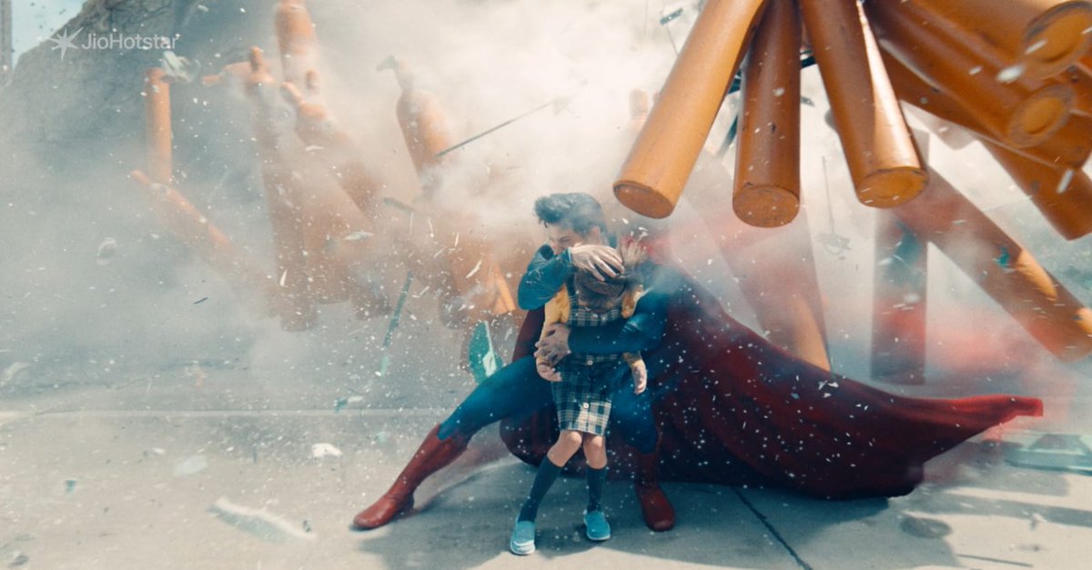 Even silence becomes louder around Superman, carrying the weight of a warning no villain wants to hear. #SupermanNowOnJioHotstar