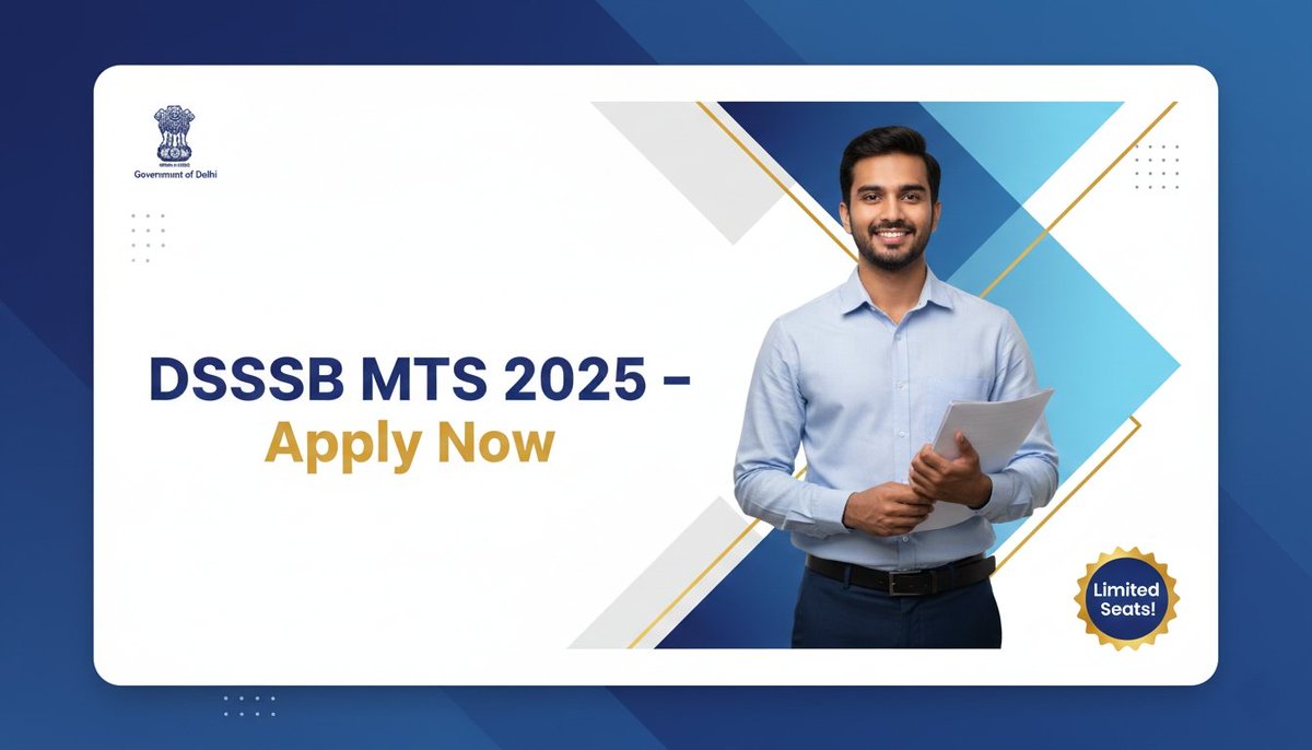 samacharzonex's tweet image. Apply Link:- tinyurl.com/525yvee9
WhatsApp Join:-tinyurl.com/whatsapp-chann…

📢 DSSSB MTS Recruitment 2025 – Don’t miss out!
#MTSJobs #DSSSBRecruitment #DelhiGovtVacancy #SarkariJobsAlert #OnlineApplication #JobNotification #GovtCareers
