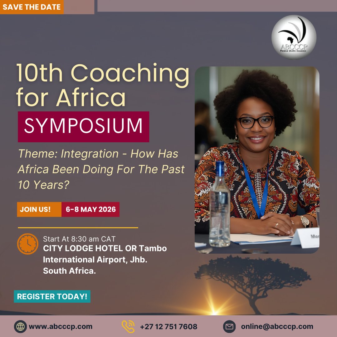 Happy Friday, Leaders! 🎉 

In 2026 we celebrate 10 years of building the Africa We Want To Live In! 

Register now &amp; enjoy 35% off for members: bit.ly/abcccpsymposium.

Outside SA? Email/call us for tour packages: +27127517608.
#AfricaExcellence #ABCCCP #MadeInAfricaForTheWorld