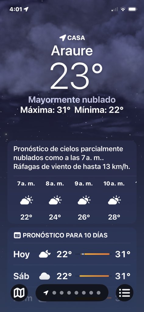 PortuguesaTV's tweet photo. #Dic12 La App del clima pronostica para la zona de #Acarigua #Araure https://t.co/9OeCjepUVA