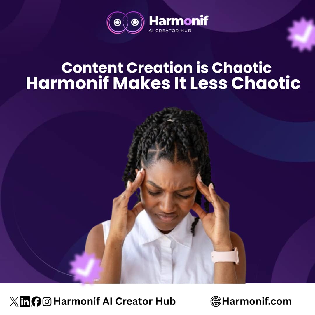 HarmonifAIHub's tweet photo. Content creation is chaotic๐ฉ๐ฉ
Harmonif makes it less chaotic.
Plan smarter. Create faster. Stay consistent โ without the stress.
Harmonif: Where creators get their clarity.
#HarmoniFlow #AllForOneTool #SocialMediaTips #SocialMediaManager https://t.co/YvhylTXXZQ
