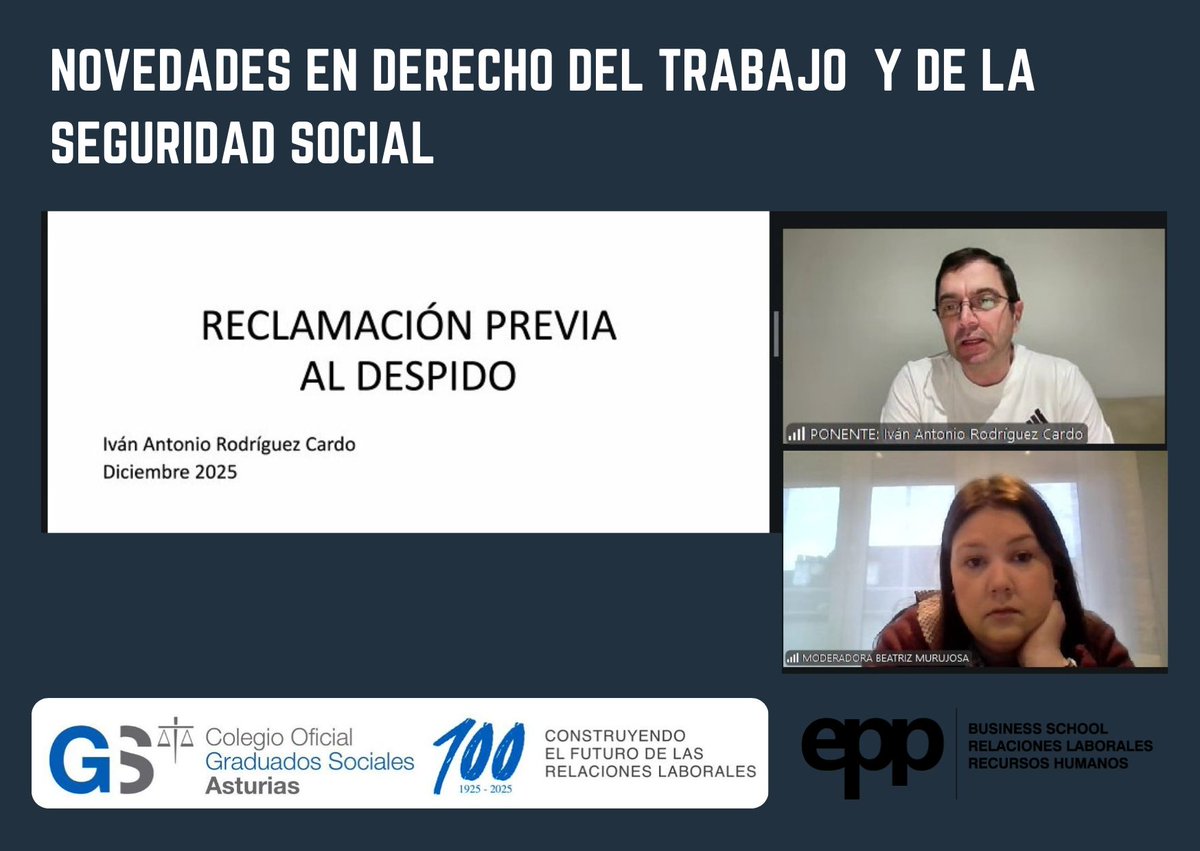 En el marco del acuerdo de colaboración entre el Colegio de GSA y el Área de Derecho del Trabajo y de la Seguridad Social de la <a href="/uniovi_info/">Universidad Oviedo</a> , cerramos el año con la IV edición de la jornada sobre novedades en Derecho del Trabajo y de la Seguridad Social.