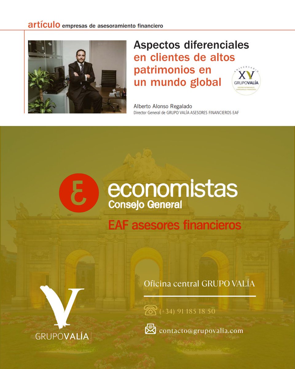 consultingvalia's tweet photo. Alberto Alonso Regalado, DG de GRUPO VALÍA, analiza en EAFInforma las claves del cliente de alto patrimonio en un entorno global: origen, internacionalización, regulación y riesgo.

@CNMV_MEDIOS
@EconomistasOrg https://t.co/jHLWwAMmJg