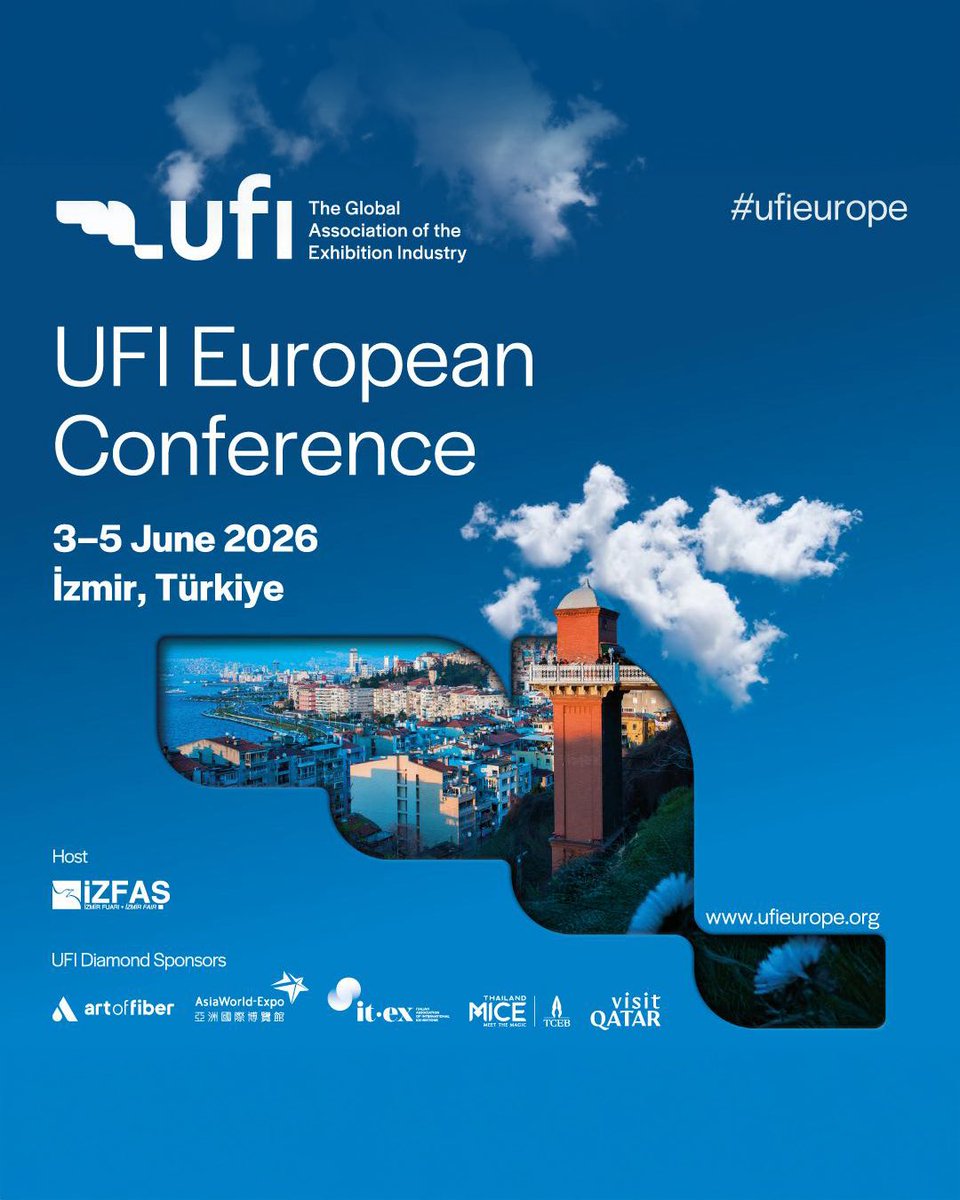 Registration is now open!

The UFI European Conference, one of the most significant gatherings of the European exhibition industry, will be hosted by İZFAŞ at Fuarizmir on 3–5 June 2026. Exhibition leaders, organizers and industry professionals from across Europe are preparing ++