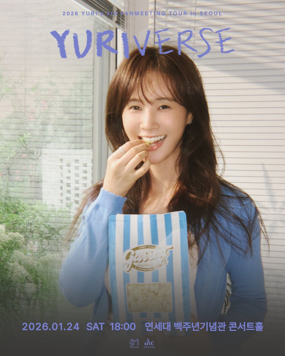 GirlsGeneration's tweet photo. ✨ Yuri’s 3rd Fanmeeting Tour in Seoul [YURIVERSE] ✨
 
드디어 [YURIVERSE] 서울 팬미팅이
2026년 1월 24일 오후 6시,
연세대학교 백주년기념관 콘서트홀에서 펼쳐집니다! 💜
 
팬미팅 세부 공지는
아래 링크를 통해 확인 ⬇️
https://t.co/WZEPIhSScc
 
많은 관심과 기대 부탁드립니다! 🙌

#KWONYURI #권유리 
#GirlsGeneration #소녀시대
#YURIVERSE #YURIVERSEinSEOUL
#2026YURI3rdFANMEETINGTOUR