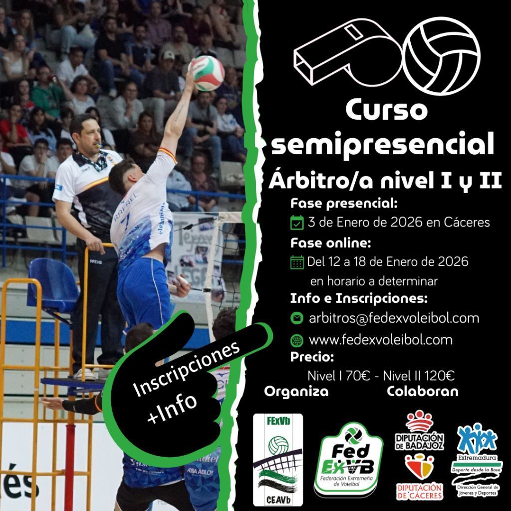 fedexvoleibol's tweet photo. 📣 ¡Abrimos inscripciones para el Curso Semipresencial de Árbitro/a de Voleibol – Niveles I y II! 🏐✨

ENLACE DE INSCRIPCIÓN 👉 https://t.co/WQAN7QQw38

Durante el mes de enero de 2026, ...[seguir leyendo]
https://t.co/WuwsP0tsp7 https://t.co/bbZOHWNAaR