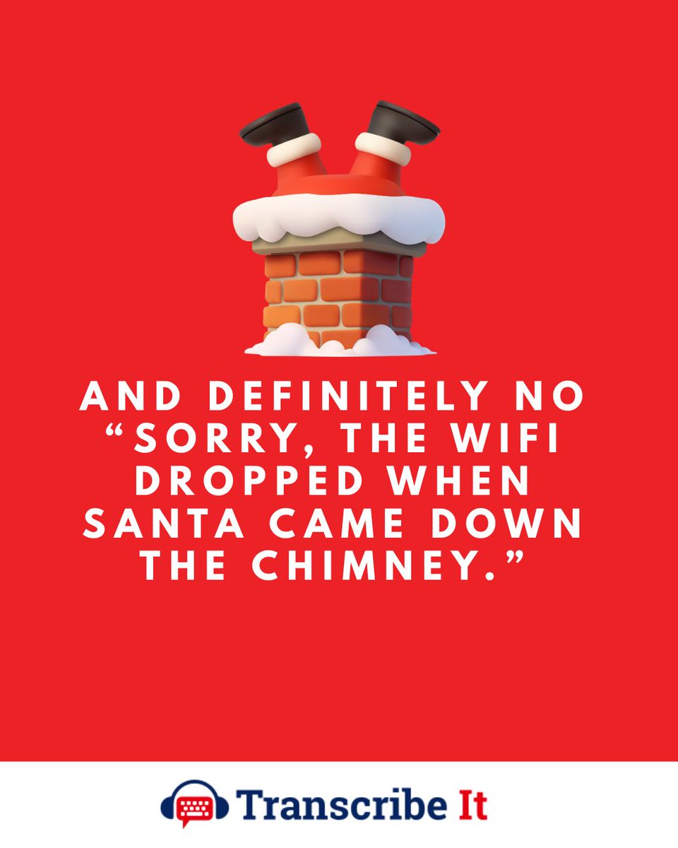 “All We Want for Christmas… Is Clear Audio”

This December, spare a thought for your friendly  transcribers.

If you’re recording interviews, HR meetings or consultations this festive season... Give us the gift of clear audio.