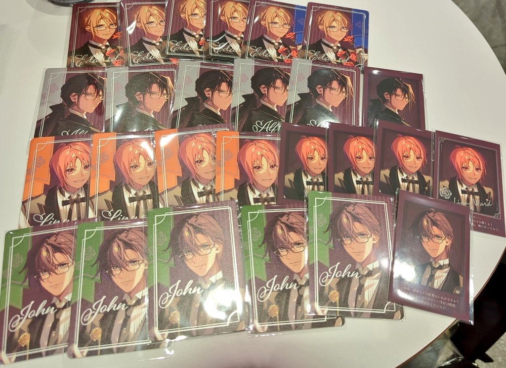 asasminraki's tweet image. 【交換】オトメイトマーケット 2025 オトマ オトふゆ ミストニ 

譲:エドワード アルフレッド ライナス　ジョン

求:アスコット ルーカスor定価
フォトカ署名はアスコット

本日、14日マルイ手渡しor郵送
検索からも気軽にお声かけください。
よろしくお願いいたします。