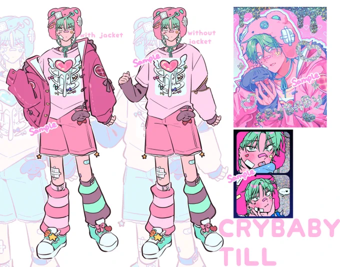 silly outfit I designed for till !! 🩷 never stop crying king... 