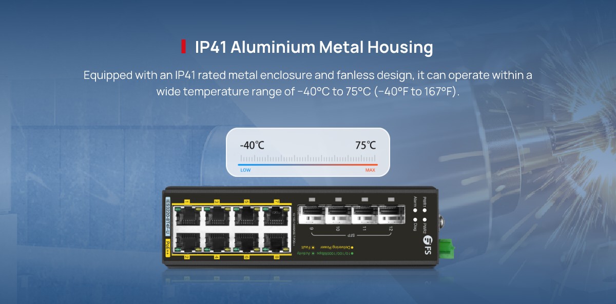UK factories are embracing Industry 4.0, with IIoT driving massive data flows. FS IES3220-8T4F-U ensures stable performance with Marvell AC3, 8×1G PoE++ ports, IP41 housing, and PROFINET/EtherNet/IP/Modbus TCP.

🔗 Learn more: fs.com/uk/products/20…

#IIoT #IndustrialAutomation