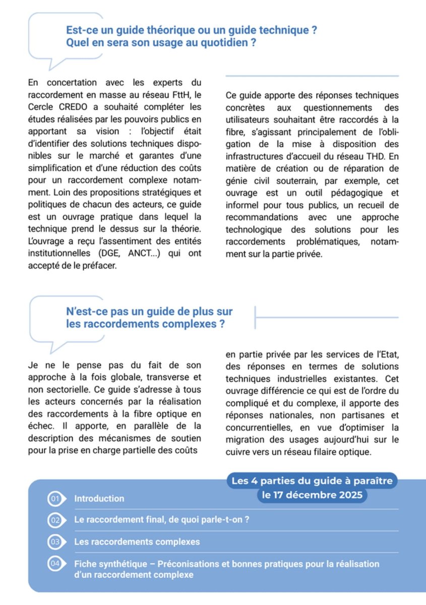 J- 5 #déploiement #FttH #raccordements #complexes 😃 Le programme de notre webinaire est prêt, on attend plus que vous ! Déjà 300 participants inscrits !
Inscrivez-vous ! cercle-credo.com/webinaire-lanc…