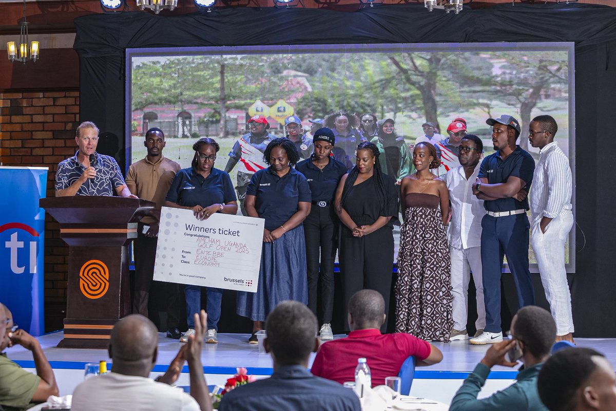 AmChamUganda's tweet photo. A special thank you to our incredible lineup of sponsors for powering the #AmChamOpen25. Your support made the tournament possible - Golf met mentorship and community.
@FlyingBrussels | @mtnmomoug | @capitalonegrp | @SheratonKla | @882SanyuFM | @CroweUganda
#AmChamUg https://t.co/xTM3TadNAN