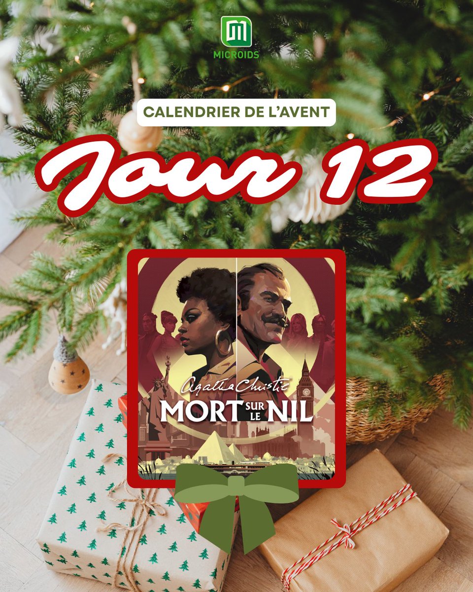 🎅 CALENDRIER DE L’AVENT - JOUR 12 🎅

Aujourd’hui, on vous offre Agatha Christie - Hercule Poirot : Mort sur le Nil sur Steam 🎄

Pour participer :
1️⃣ Follow @microids_off &amp; <a href="/MicroidsLyon/">Agatha Christie – Death on the Nile</a> 
2️⃣ Likez &amp; RT
3️⃣ Commentez avec #MicroidsdeNoel

Un gagnant contacté tous les 24h ! 🎁

🍀