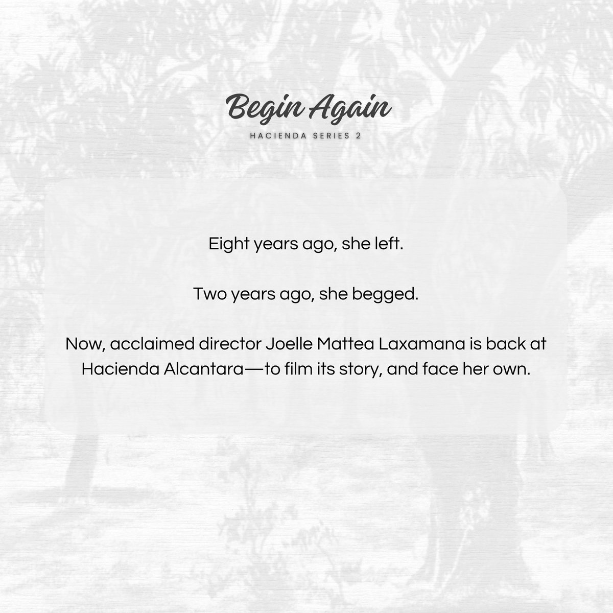 nairobi_writes's tweet photo. Begin Again
Hacienda Series 2

Coming soon. https://t.co/QQPwvmPvmx