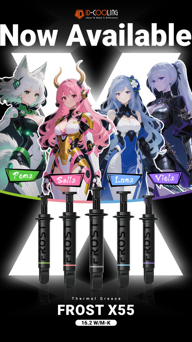 IDCOOLING's tweet image. FROST X55
Wonderful Scents, Superb Conductivity.

Give Something Special This Holiday!
Take a Guess — Which Scent Will Win Your Heart💘?
idcooling.com/product/detail…
#idcooling #FROSTX55 #PASTE #cpucooler
