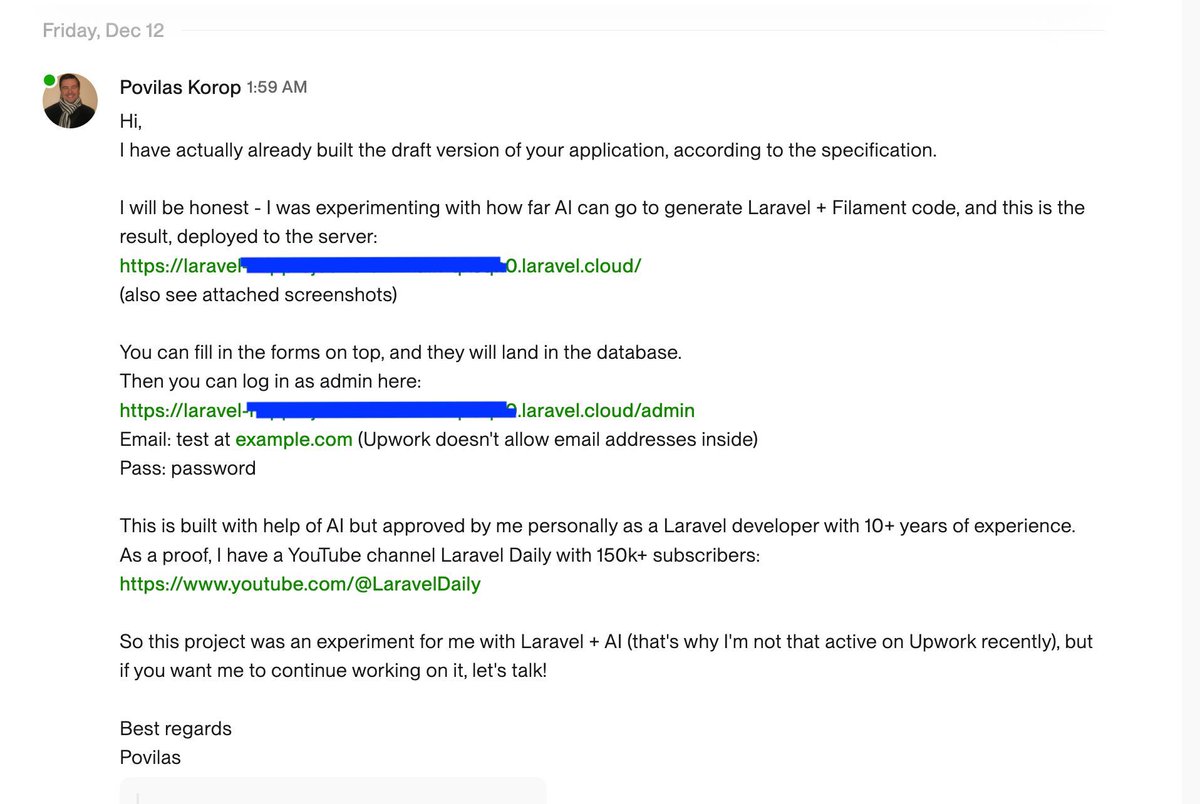 Il y a plus de 5 ans, j'avais une "astuce" pour trouver des clients freelance sur Upwork.
J'ai décidé de recommencer a
