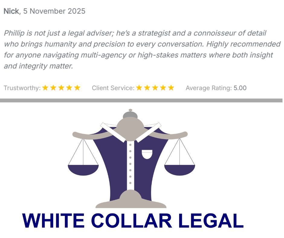 WhiteCollarQPAS's tweet photo. Client Feedback - LawTap Review ⭐
We’re grateful to receive this review from Nick (5 November 2025)

This is exactly the standard we aim to uphold: meticulous strategy, clarity &amp; genuine care in every matter.

Thank you, Nick, for the generous words. 

#legalsupport #legaladvice https://t.co/7eBgmdl4Jt
