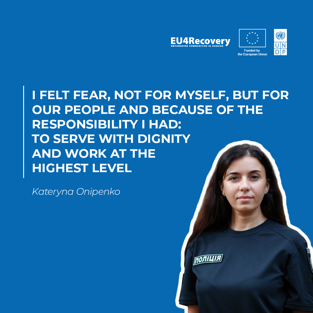 💭 “Every case is a new challenge that requires new knowledge and complete focus,” said @npu_gov_ua Lt. Col. Kateryna Onipenko, who documents war crimes in #Donetsk Oblast. W/ 🇯🇵 support via <a href="/UNDP/">UN Development</a>, she learned best practices for mass burials &amp; identification. Now, her story is