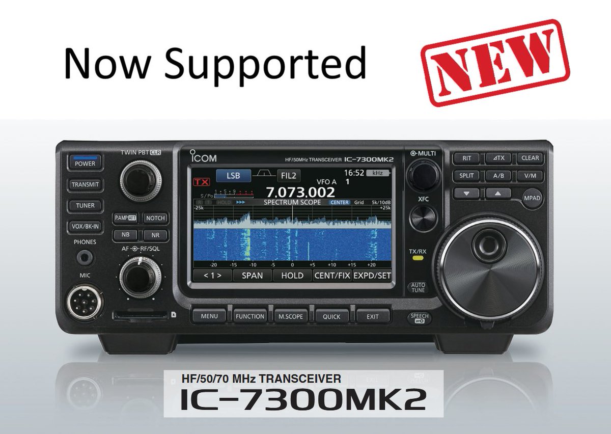 MarcusRoskosch's tweet photo. New IC-7300 mk2 Now Supported in SDR-Control https://t.co/09wE1nvieH https://t.co/bZbz1PJsj9