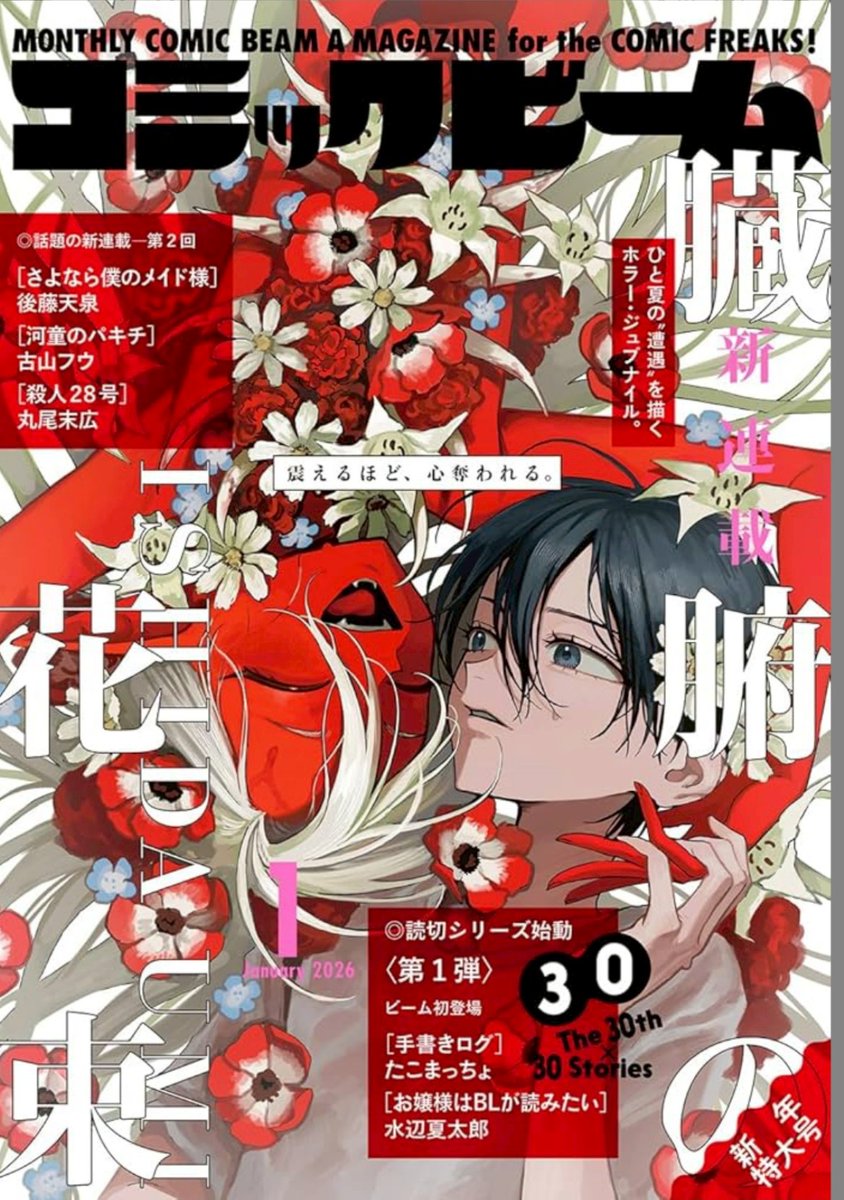 kyrie_matthew's tweet photo. 年明けから新連載始まります。
1月発売「コミックビーム」
表紙＆巻頭カラーで掲載です。

神秘の島奄美を舞台に、謎多き男と不思議な少年が織りなす絆と再生の物語。

よろしくお願いします。 https://t.co/RzUq08BCgZ