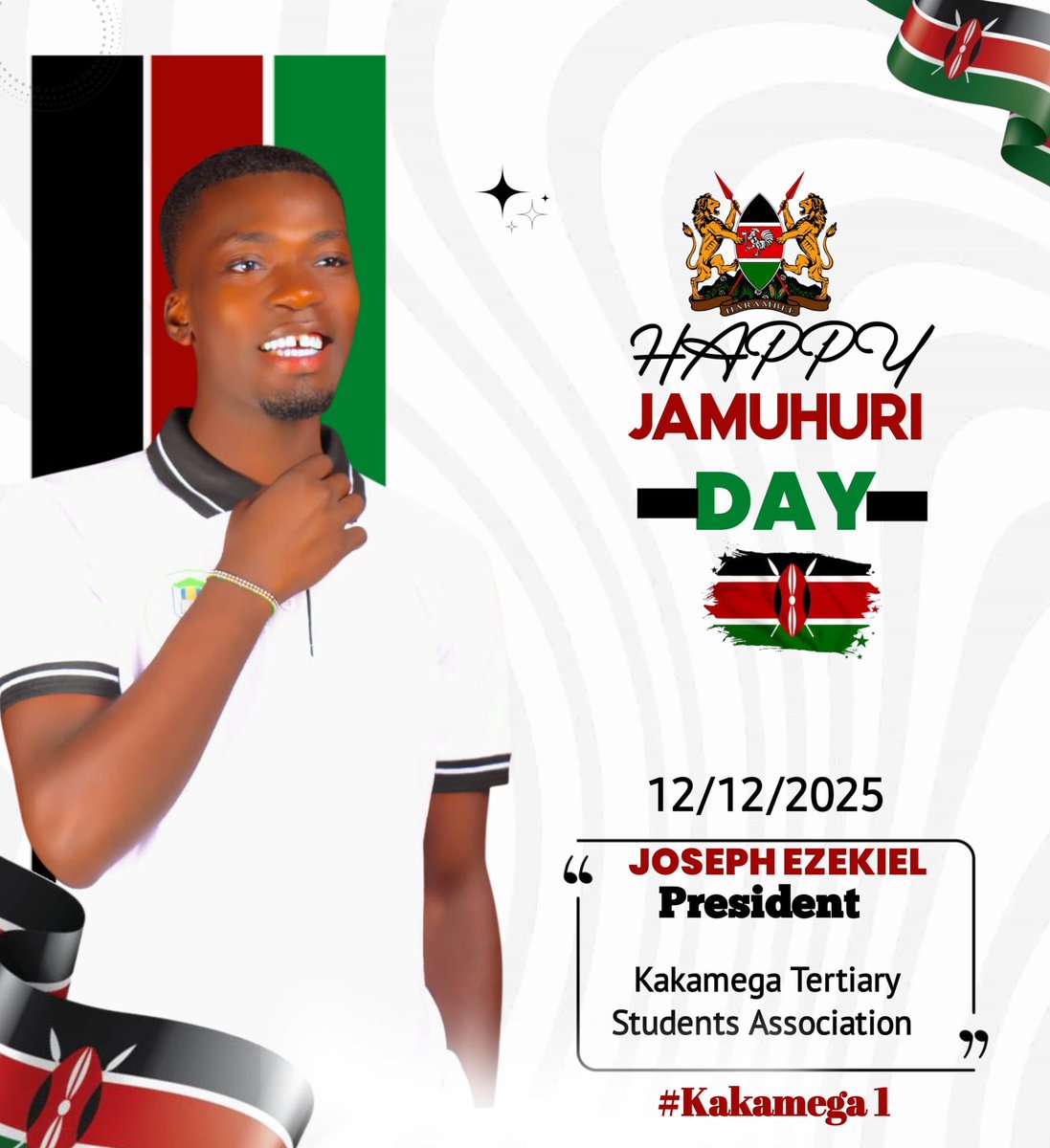 Sindani_Joseph's tweet photo. Happy Jamhuri Day! 🇰🇪
Fellow youth, we are the hope of this republic. Let’s continue to rise, lead with integrity, and serve with purpose.

#Kakamega1 #JamhuriDay2025 https://t.co/7b1RWdr8M6