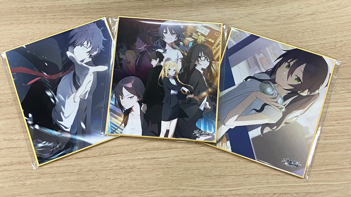 【イベント情報追加】
公式HPに来週から行われる予約引換イベント情報の詳細を掲載いたしました。
x.gd/ufKKu
特製オリジナルミニ色紙絵柄は全部で3枚。
ぜひ参加をご検討ください！ ※サンプル届きましたので写真撮りました。
#流星WA