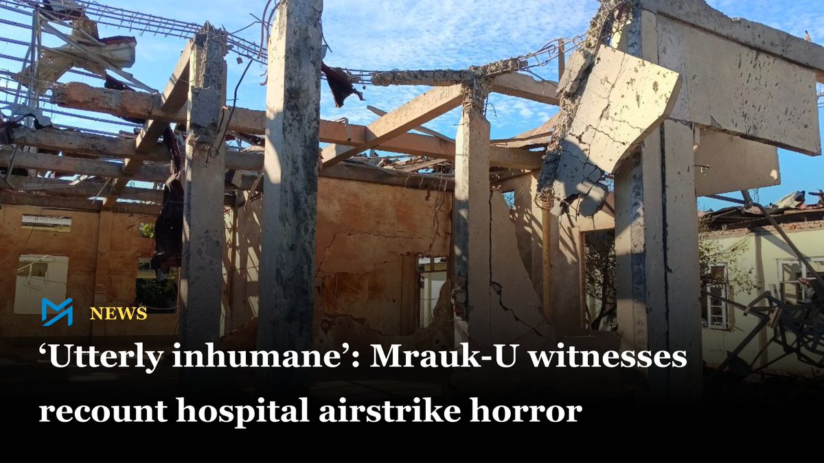 Residents, volunteers and reporters describe scenes of chaos and loss after Myanmar military jets bombed a hospital in Rakhine State, killing at least 34 people and injuring more than 70

Read more:
myanmar-now.org/en/news/utterl…