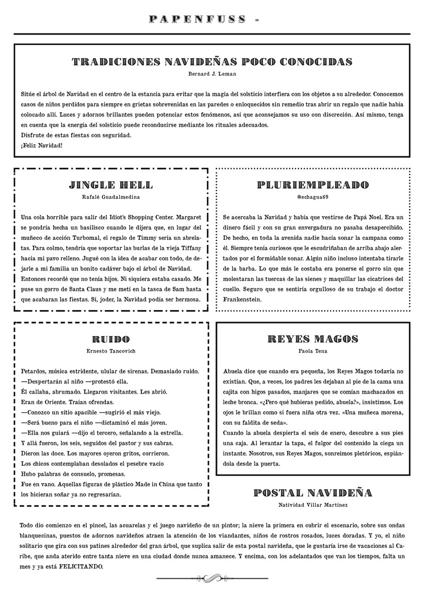Nos han hecho ver que el título del Relato "Ruido" de Ernesto Tancovich no estaba bien en el documento colgado.
Ya lo hemos solucionado y resubido.
Por favor, volved a bajar el Especial para tenerlo correctamente.
Mil disculpas, Ernesto.