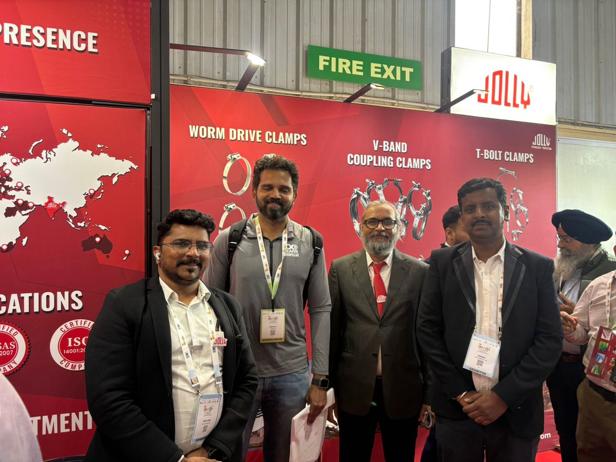 JollyClamps's tweet photo. Day 3 highlights: Live clamp demos drew impressive crowds. Torque consistency, sealing integrity, vibration control,  our engineering spoke for itself. Two days remaining. Find us at Booth A 28-A. #EXCON https://t.co/lDlKA0TJBE