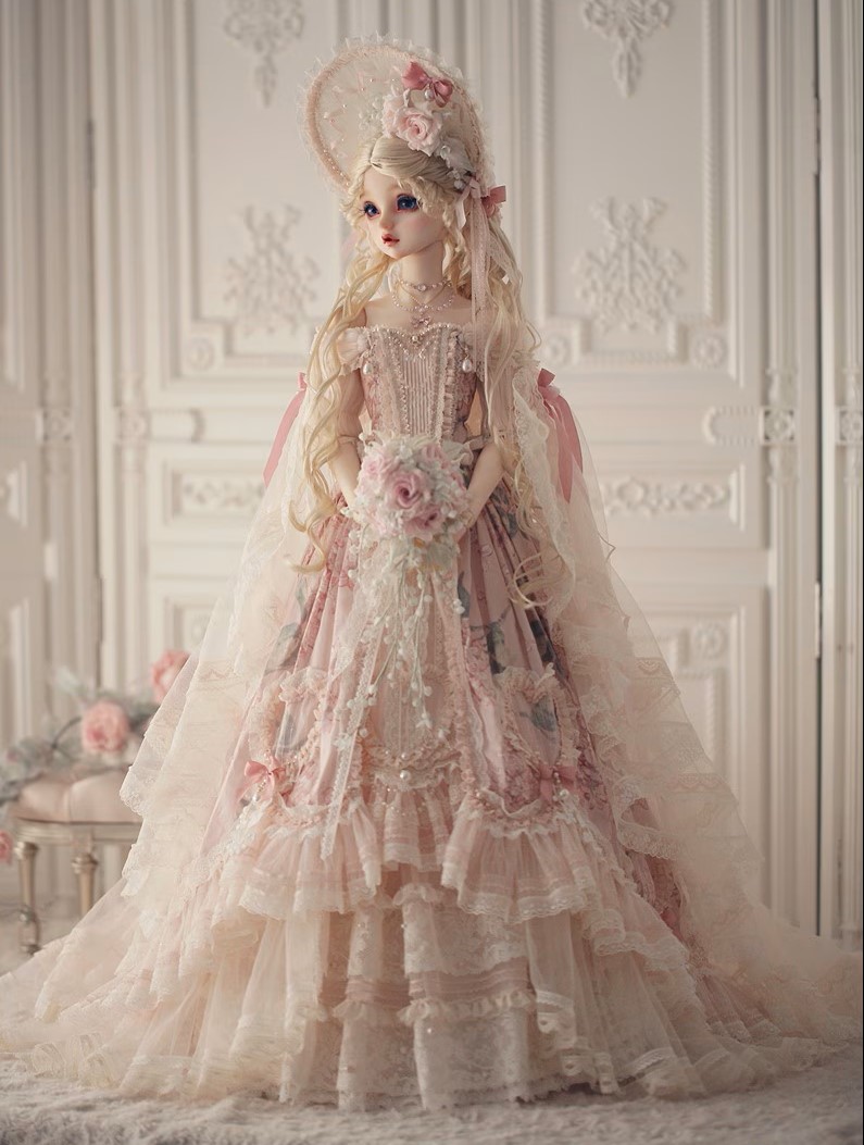 レース装飾のドール ☆ｵﾝﾗｲﾝSHOP 商品紹介☆ NO：AF11373 size：SD16女 レースをふんだんに
