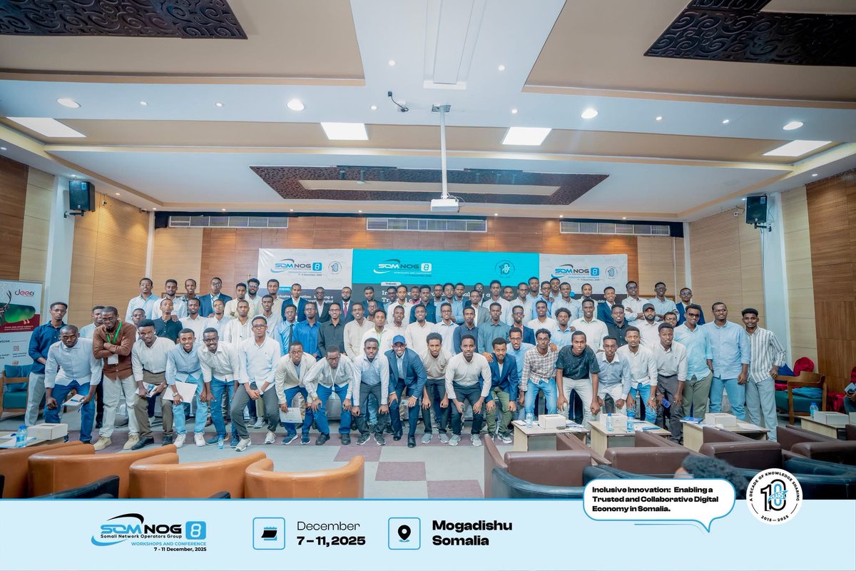 themoohamed's tweet photo. Honored to congratulate SOMNOG Association on its 10th anniversary a decade of empowering Somalia’s ICT youth and strengthening our national digital capacity. I was privileged to witness its founding, built entirely through volunteerism, passion, and the spirit of “Iskaa wax u qabso.”
From those early days to today, SOMNOG has grown into a platform that nurtures skills, inspires innovation, and supports the professional development of young technologists across the country. Its journey reflects what is possible when communities take the lead in shaping our digital future.
As we mark this milestone, I look forward to seeing SOMNOG continue driving talent development, fostering collaboration, and contributing to Somalia’s broader digital transformation agenda in the years ahead.

#SOMNOG8 #ICTYouth #DigitalTransformation #YouthEmpowerment #Volunteerism #IskaaWaxUQabso #SomaliaInnovation #CapacityBuilding #TechLeadership #CommunityDevelopment