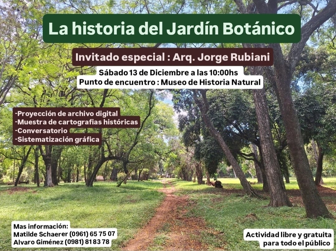 Este sábado 13/12, 10:00 hs en el Museo de Historia Natural.

Una invitación para navegar por el archivo digitalizado a través de diferentes historiadores, investigadores y viajeros que visitaron el  Botánico en los dos últimos siglos. 

🌿 Invitado especial: Arq. Jorge Rubiani.