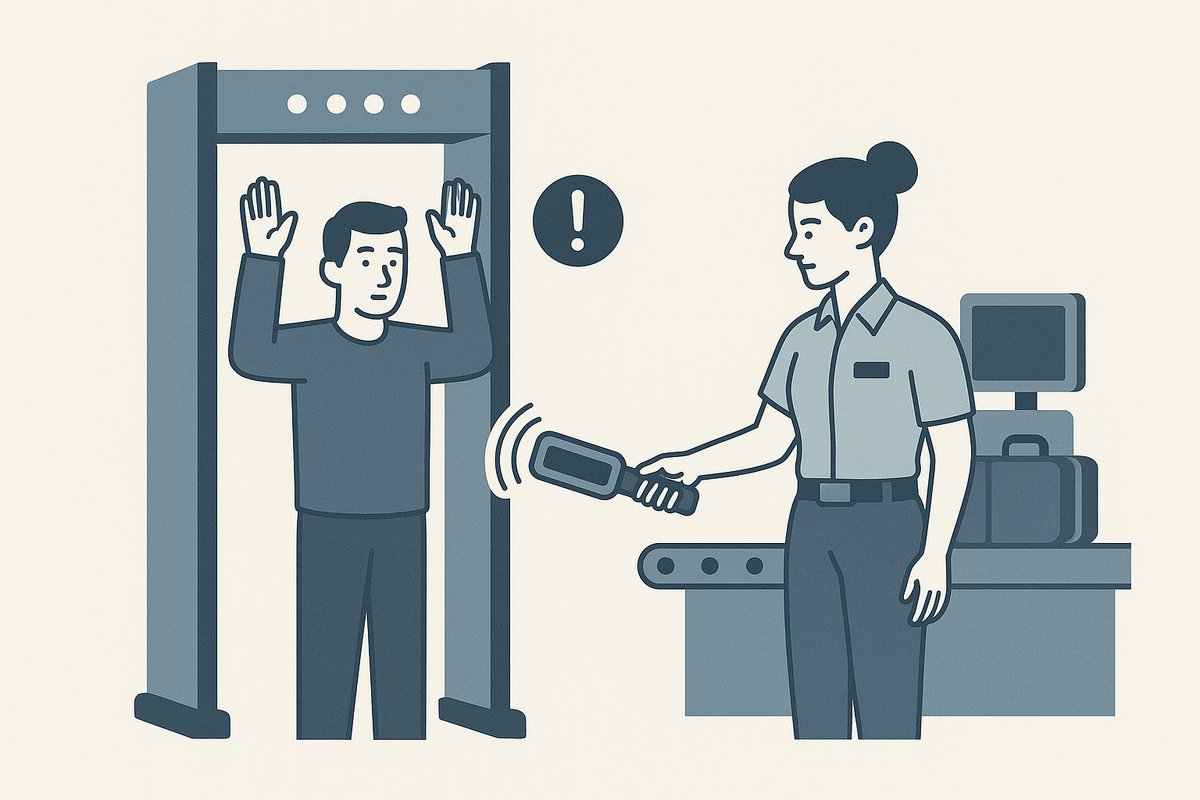 DynamicReact's tweet image. Metal detector alarms aren’t the outcome — resolution is. Secondary screening confirms threats, clears false alarms, and maintains safety, dignity, and trust through clear procedures and communication.
#securitytips #dynamicreactions