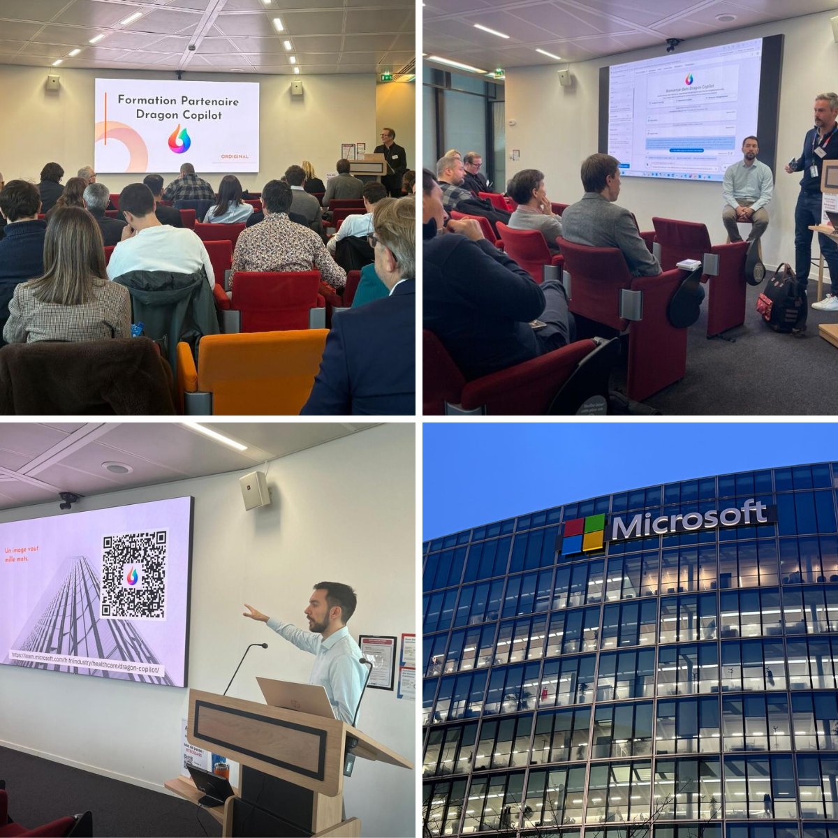 Jeudi dernier chez <a href="/microsoftfrance/">Microsoft France</a>, a eu lieu le lancement officiel de Dragon Copilot, organisé par <a href="/ORdigiNAL/">ORdigiNAL</a> 

Moins de clavier, moins de charge documentaire 
= plus de temps pour les patients 
Une IA qui écoute, comprend et synthétise.

Dicma est fière de vous accompagner ✨