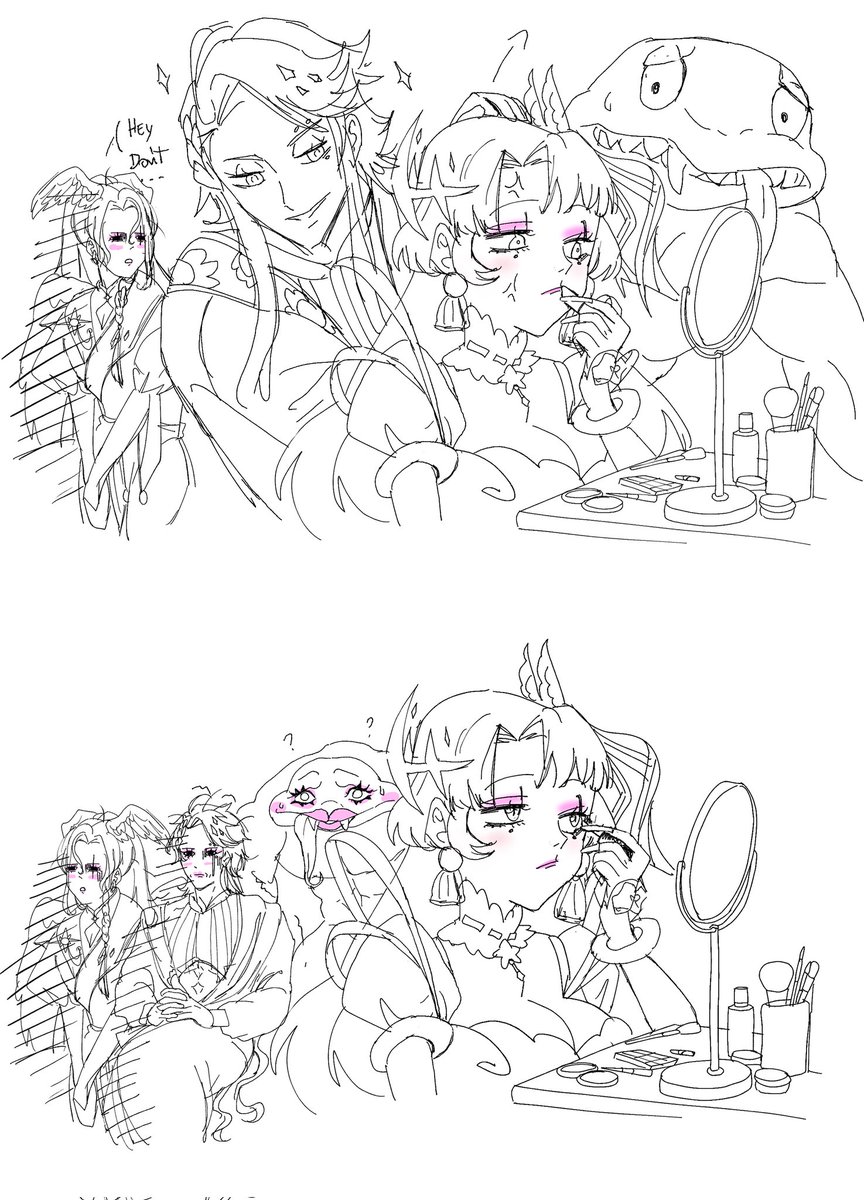 Never mess with a girl doing her make up 💅

Hypnos (this is an oc) belongs to n.luciniart on ig

#originalcharacter 
#RecordofRagnarok