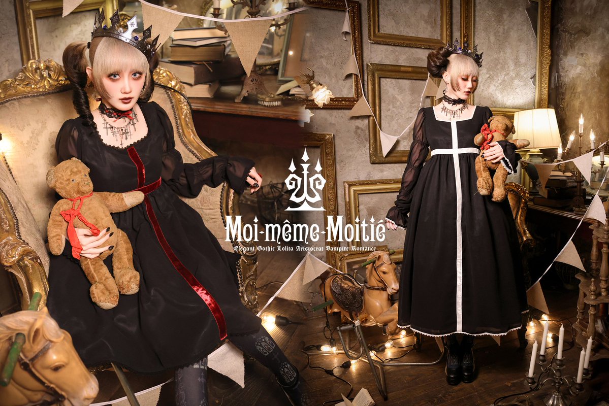 🕎Moi-meme-Moitie🕎 newｱｲﾃﾑ ベルベット十字架ワンピース 【ロング