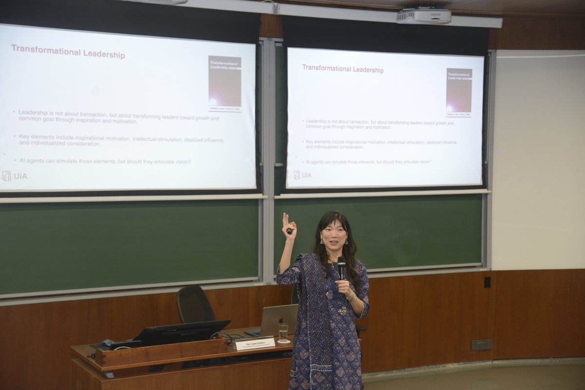 AdclodA's tweet photo. Day 2 | IMRC 2025 – Track 9

Prof. Leona Chandra delivered an insightful keynote on Leadership &amp; Delegation in the Age of AI Agents, highlighting how AI is transforming decision-making, collaboration, and accountability. A thought-provoking session that energized Track 9. https://t.co/GrOy4B0WBX