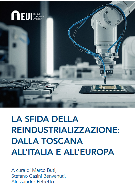 Volume “La sfida della reindustrializzazione: dalla Toscana all’Italia e all’Europa” a cura di Marco Buti, Stefano Casini Benvenuti e Alessandro Petretto, edito dal European University Institute di Firenze.
cadmus.eui.eu/entities/publi…