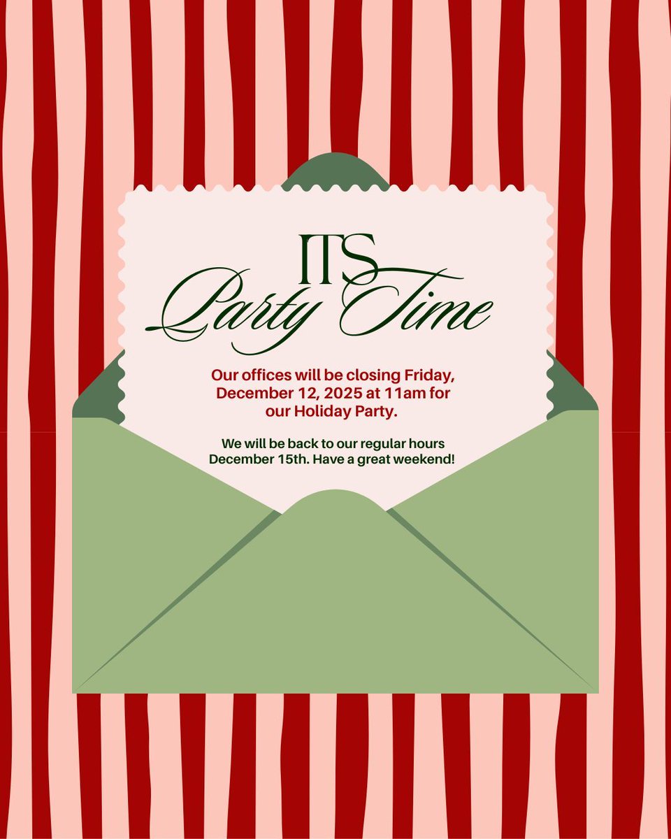 Happy Friday!

🎄 We will be closing at 11am today for our Holiday Party.