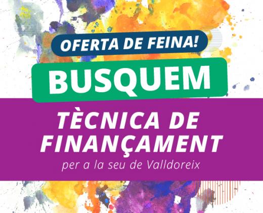 [📢OFERTA DE FEINA]   

Vols treballar amb nosaltres?   

Convoquem un procés de selecció una plaça de tècnica de finançament a l’Oficina de Serveis Generals (OSG) a Valldoreix

📷 Tota la info: escoltesiguies.cat/noticia/25294/…