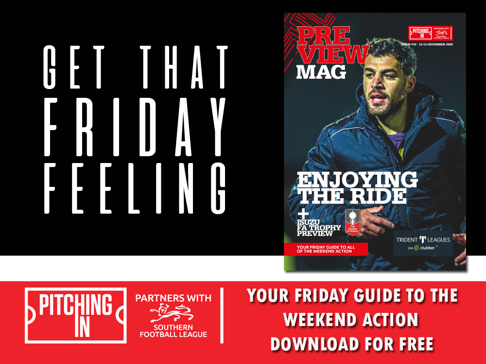 📕FREE DOWNLOAD | Issue 19 of our new Friday Preview E-Magazine is out now!

👉Download for FREE: southern-football-league.co.uk/News/137545/FR…

🔴Special features on <a href="/DorchTownFC/">Dorchester Town FC</a>, <a href="/needhammktfc/">Needham Market FC</a>, <a href="/SCInkberrowFC/">Sporting Club Inkberrow FC 🦅</a> and <a href="/HertfordTownFC/">Hertford Town FC</a> as we preview the weekend action...

#SouthernLeague