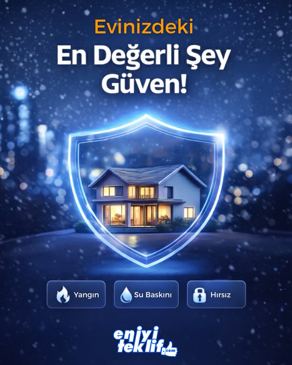 eniyiteklifcom's tweet photo. Ev, eşya, huzur... Hepsi güvende olsun. 💙

Konut Sigortası ile yangın, hırsızlık, su basması gibi risklere karşı tam koruma sağlarsınız.

Evinizdeki en değerli şey güven. Siz huzurla yaşayın, biz riskleri düşünelim.

🔵 Hemen Teklif Al: https://t.co/BRQgbYApGm https://t.co/5FMaBSpjME