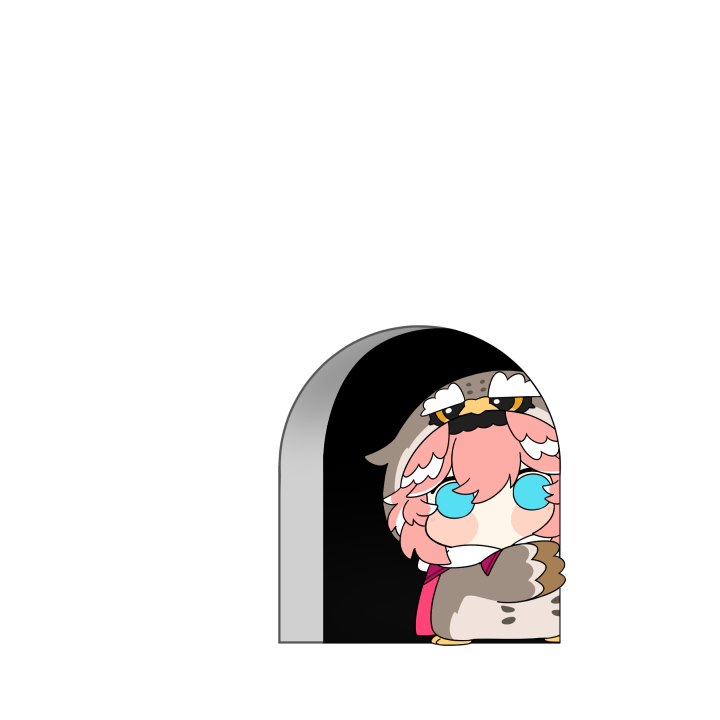 鷹嶺ルイ 「覗いてる #Luillust」|トゥーミのイラスト